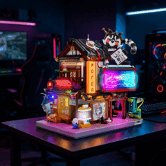 De nieuwe mangawinkel van Lumibricks is verlicht
