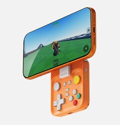 De Abxylute M4 snap-on gamecontroller wordt magnetisch bevestigd aan Apple MagSafe-compatibele telefoons. (Afbeeldingsbron: Abxylute)