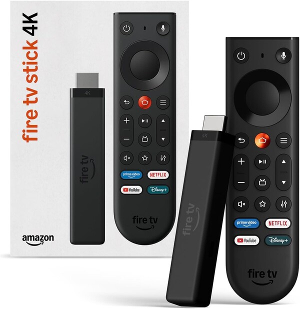 De nieuwe Fire TV Stick 4K (afgebeeld) bevindt zich onder de Fire TV 4K Max en Fire TV Cube.