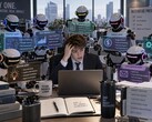 Investeringsbankier met AI-agenten (AI-gegenereerd)