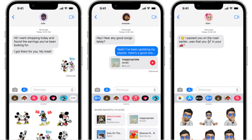 iMessage biedt een naadloze ervaring, maar de situatie verandert wanneer iPhone-gebruikers sms'en naar niet-iMessage-gebruikers (Bron: Apple)