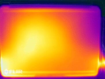 Oppervlaktetemperaturen stresstest (boven)