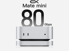 Beelink Mate mini wordt aangesloten op de Mac mini via een Thunderbolt 5 poort. Afgebeeld: het dock. (Afbeelding bron: Beelink - bewerkt)