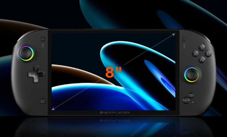 De OneXFly Apex heeft een 8-inch, 120 Hz VRR en native liggend scherm. (Afbeeldingsbron: One-Netbook)