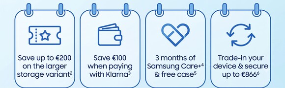 Dit zijn de aanbiedingen die Samsung in Oostenrijk belooft.