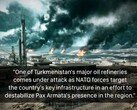 De olieraffinaderijen van Turkmenistan uit een Battlefield-spel. (Afbeeldingsbron: temporyal op X)