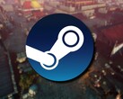 Een afbeelding met het Steam-logo en het spel Expeditions: Rome, momenteel met 75% korting.