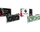 ASRock Radeon RX 9060 XT Challenger (links) en Steel Legend (rechts) GPU's. (Afbeeldingsbron: ASRock)