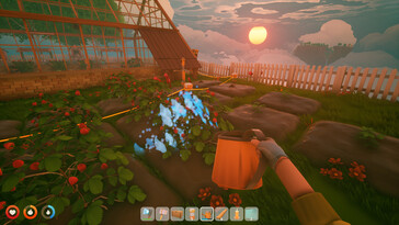Afgebeeld: Een gameplay screenshot van Solarpunk.