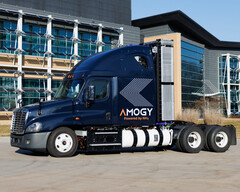 Amogy onthult &#039;s werelds eerste emissievrije vrachtwagen aangedreven door ammoniak (Afbeelding: Amogy)