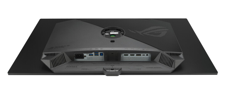 De ROG Swift OLED PG32UCDMR bevat vijf USB-poorten, waaronder een 90 W Type-C aansluiting die DisplayPort Alt Mode biedt. (Afbeeldingsbron: Asus)