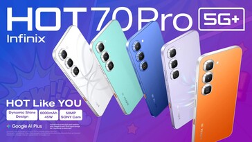 De Hot 70 Pro is verkrijgbaar in zes kleuren