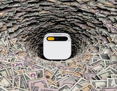 Ondanks de beloften is Humane's AI Pin wanhopig op zoek naar een koper. (Afbeelding via Humane en stockfoto, w/bewerkingen)