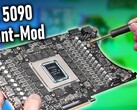 Gemodificeerde RTX 5090 (bron: der8auer YouTube-kanaal)