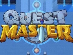 Afgebeeld: Overlayed logo bovenop de campagne teaser voor Quest Master (Afbeelding Bron: Julian Creutz en Apogee Entertainment)