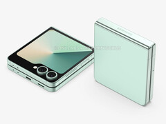 Het gerucht gaat dat Samsung oudere vlaggenschiponderdelen gaat gebruiken in de Galaxy Z Flip 'Fan Edition'. (Afbeeldingsbron: OnLeaks & Sammy Guru)