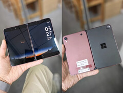 De Surface Duo &#039;Andromeda&#039; in een van de kleuren van het prototype. (Afbeeldingsbron: Goofish)