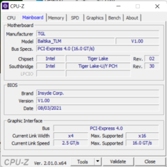 CPU-Z moederbord