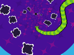 Deep Snake heeft kleurrijke, trippy visuals die in schril contrast staan met de originele Snake uit 1997 (bron: Steam)