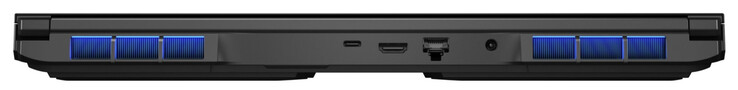 Achterkant: Thunderbolt 4 (USB-C; DisplayPort), HDMI, Gigabit Ethernet (2,5 GBit/s), voedingsaansluiting