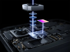 De OnePlus 16 zou de Samsung HP5 periscoop-telescoopcamera kunnen hebben. Afgebeeld: een interne render van de camera-units van de OnePlus 15.