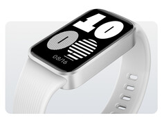 De Redmi Band 4 kost ongeveer $25. Afgebeeld: een bewerkte promotiefoto van de witte uitvoering.