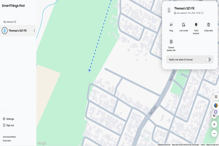 De offlinevinding van Samsung vertrouwt op een netwerk van Galaxy apparaten in de buurt om anoniem en veilig Bluetooth Low Energy-signalen door te geven. (Afbeeldingsbron: Notebookcheck - Darryl Linington)