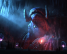 Subnautica Below Zero Steam screenshot toont een bevroren leviathan in een grot