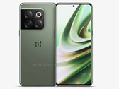 De OnePlus 10T wordt volgens de geruchten in twee kleuren gelanceerd, waaronder de groene tint die te zien is in gelekte CAD renders. (Afbeelding bron: @OnLeaks & SmartPrix)