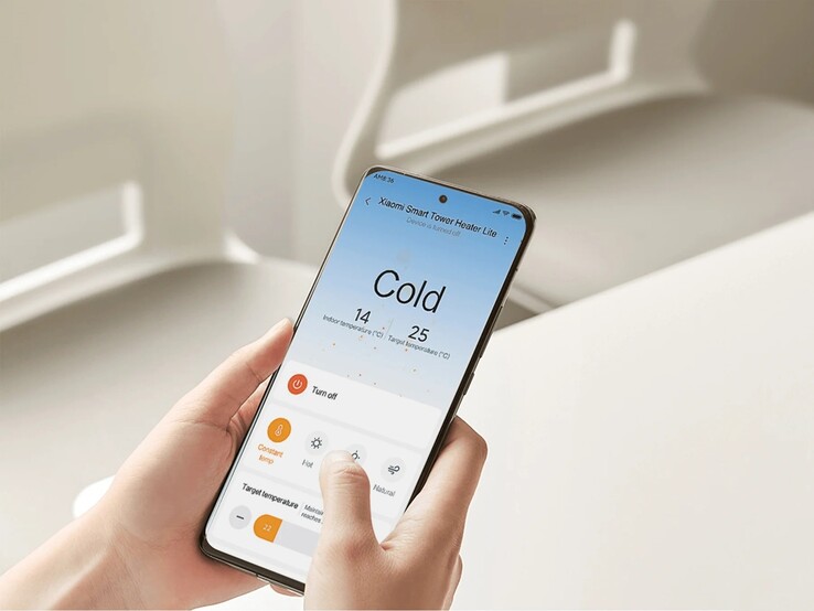 De Xiaomi Smart Tower Heater Lite kan worden bediend via de Xiaomi Home/Mi Home app. (Afbeeldingsbron: Xiaomi)