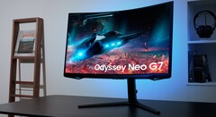 De Odyssey Neo G8 heeft onder meer een 1000R kromming en een 165 Hz verversingssnelheid. (Afbeelding bron: Samsung)