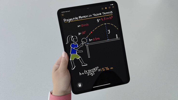 Math Notes probeert handgeschreven wiskundevergelijkingen te lezen en problemen dynamisch op te lossen. (Afbeelding via Apple)