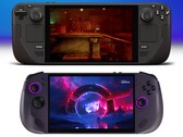 Steam Deck OLED (boven) en Lenovo Legion Go S (onder). (Afbeeldingsbron: Valve en Best Buy, bewerkt)