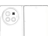 Een "X Fold3 Pro" schema. (Bron: Digital Chat Station via Weibo)