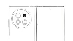 Een &quot;X Fold3 Pro&quot; schema. (Bron: Digital Chat Station via Weibo)