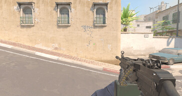 ...en het spuitpatroon van de M249.