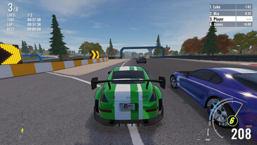 Op de foto: Een gameplay screenshot van First Racer.