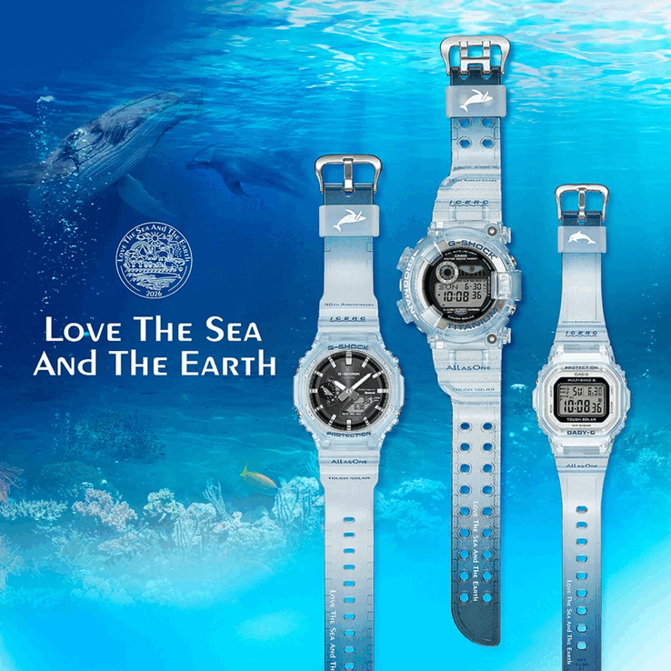 De G-Shock Love The Sea and The Earth 2026 ICERC horloges