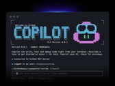 De CLI-interface van GitHub Copilot draait in een terminalvenster.
