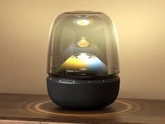 De Harman Kardon Aura Studio 5 Bluetooth luidspreker projecteert 360-graden geluid en licht. (Afbeeldingsbron: Harman Kardon Japan)