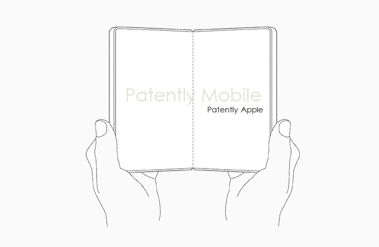 Intern opvouwbaar scherm (bron: PatentlyApple)