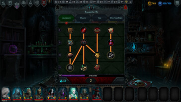 Een afbeelding van een talentenboom in Iratus: Lord of the Dead.