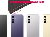 Een onderdelenwinkel geeft mogelijke aanwijzingen over de kleuropties die exclusief verkrijgbaar zijn bij Samsung voor Galaxy S24 en Galaxy S24+ (Afbeelding: Arsene Lupin en Vopmart, bewerkt)
