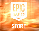 De volgende mobiele giveaway van Epic Games loopt tot de laatste donderdag van de maand, logo afgebeeld. (Afbeeldingsbron: Epic Games Store - bewerkt) 