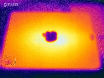 Oppervlaktetemperatuur onder belasting (achter)