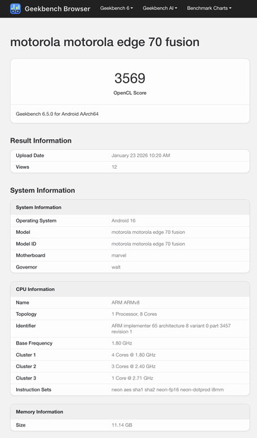 (Afbeeldingsbron: Geekbench)
