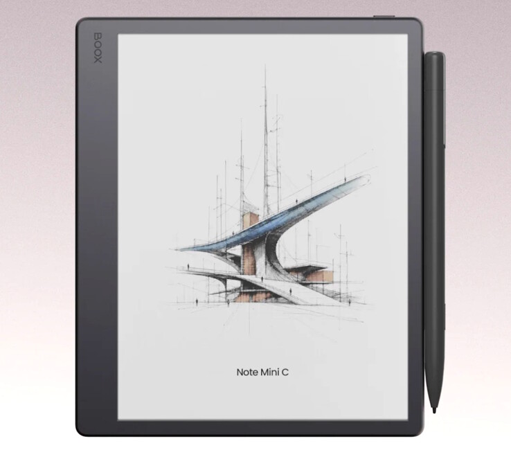 De magnetische stylus van de Boox InkSight kan aan de zijkant van de Note Mini C worden bevestigd om hem op te bergen.