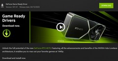 Nvidia Game Ready Driver 531.61 melding en details in GeForce Experience (Bron: Eigen)