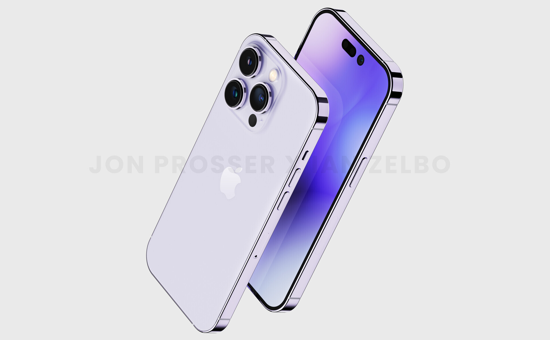 iPhone14 Pro★ Apple iPhone 14 Pro: hoge resolutie renders tonen vermeend