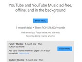 Google YouTube Premium Family blijft in Roemenië steken op ongeveer 8 dollar (Bron: Own)